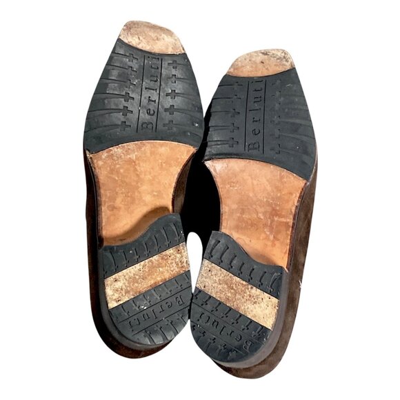 Berluti Shoes Mens US 9.5 UK 8.5 Brown Suede Loafer Silk Tassel Europe Elegant main image 9